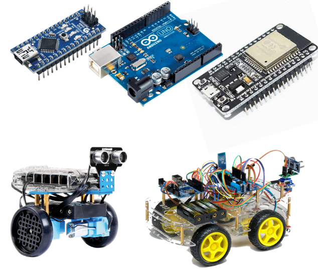 arduino uno nano esp32 ultrasonic car image